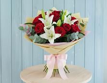 Букет цветов из:  Лилии и Розы #REPLACE_PRED# Бутурлиновке