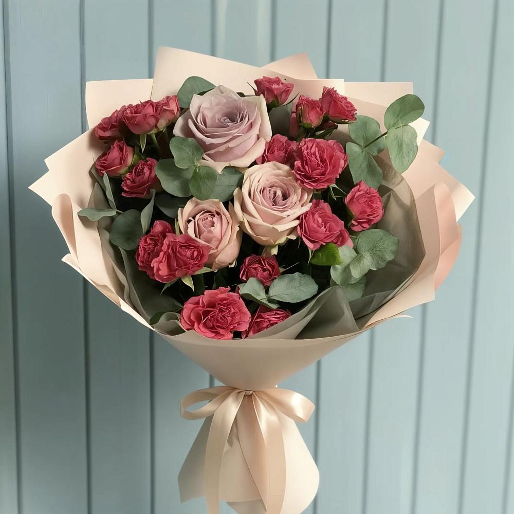 Букет цветов из: Гвоздики и Розы в Бутурлиновке