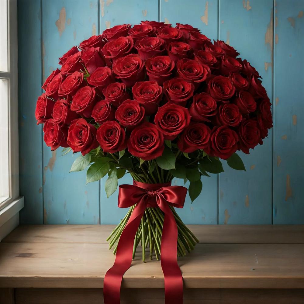 Букет Красные розы Блэк Меджик в Бутурлиновке