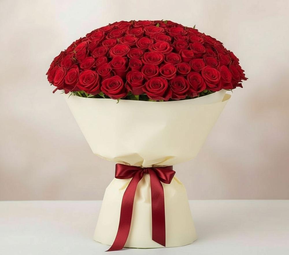 Букет 101 Красная роза Милано в Бутурлиновке