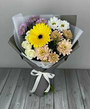Букет цветов из:  Розы, Герберы и Хризантемы #REPLACE_PRED# Бутурлиновке