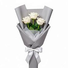 Букет 3 белые розы #REPLACE_PRED# Бутурлиновке