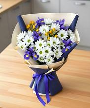 Букет цветов из:  Розы, Ирисы и Хризантемы #REPLACE_PRED# Бутурлиновке