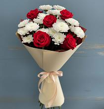 Букет цветов из:  Розы и Хризантемы #REPLACE_PRED# Бутурлиновке
