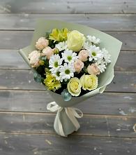 Букет цветов из:  Альстромерии, Розы и Хризантемы в Бутурлиновке