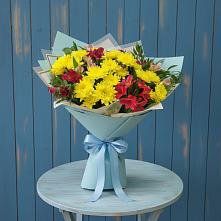 Букет цветов из:  Альстромерии и Хризантемы #REPLACE_PRED# Бутурлиновке