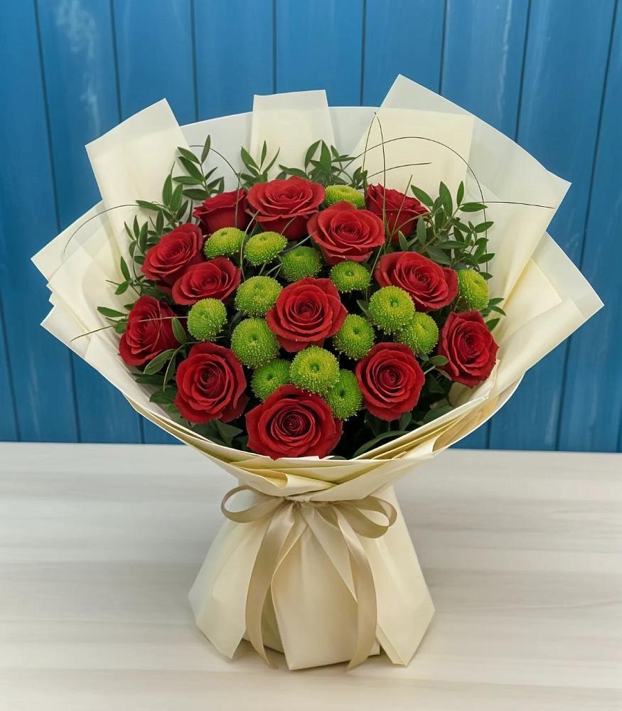 Букет цветов из: Розы и Хризантемы в Бутурлиновке