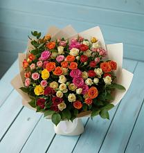 Букет Микс из разноцветных кустовых роз #REPLACE_PRED# Бутурлиновке